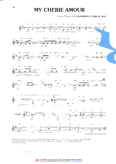 Stevie Wonder My Cherrie Amour partitura para Teclado