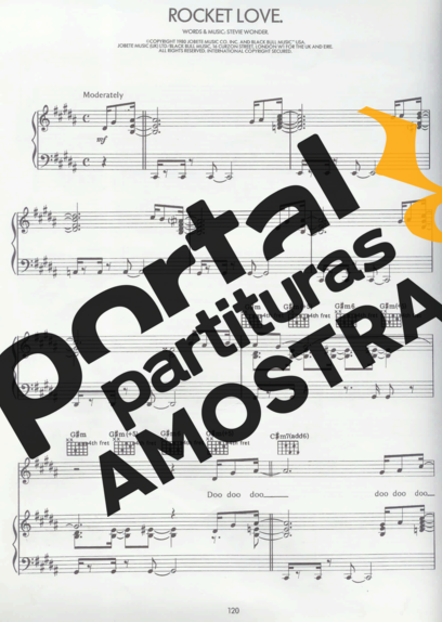 Stevie Wonder  partitura para Piano