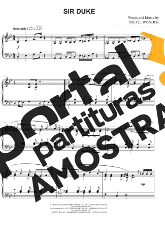 Stevie Wonder Sir Duke partitura para Piano