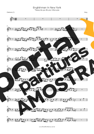 Sting Englishman In New York partitura para Clarinete (C)