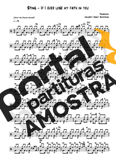Sting If I Ever Lose My Faith In You partitura para Bateria