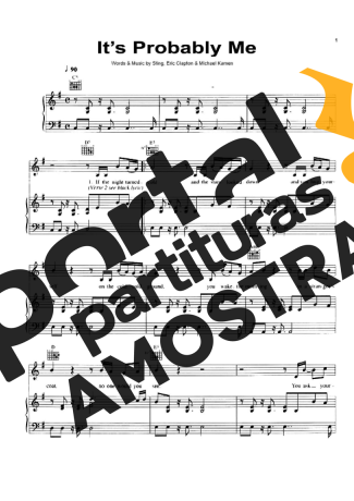 Sting  partitura para Piano
