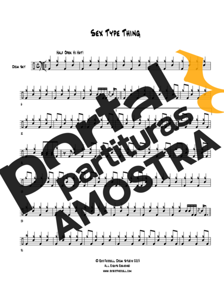 Stone Temple Pilots Sex Type Thing partitura para Bateria