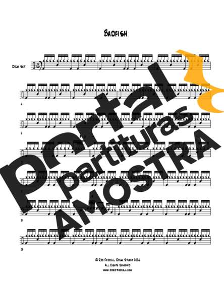 Sublime  partitura para Bateria