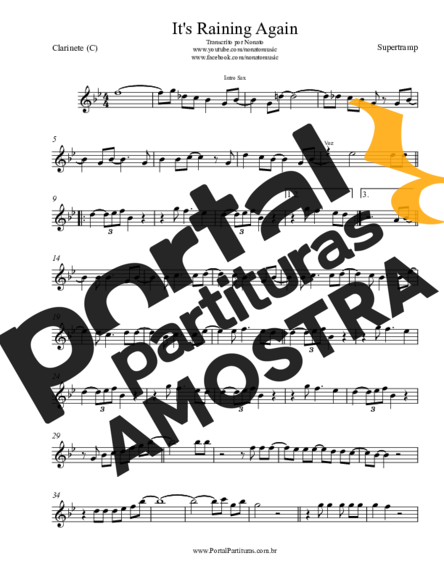 Supertramp  partitura para Clarinete (C)