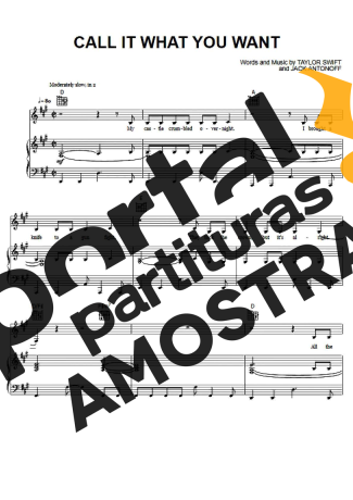 Taylor Swift Call It What You Want partitura para Piano