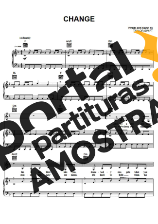 Taylor Swift Change partitura para Piano