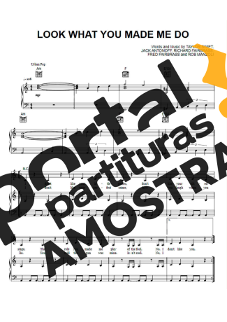 Taylor Swift Look What You Made Me Do partitura para Piano