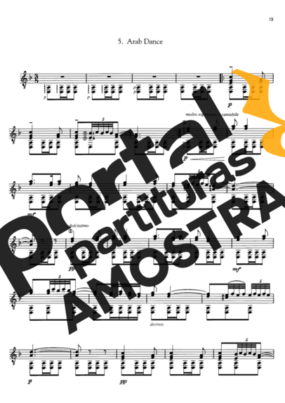 Tchaikovsky  partitura para Violão