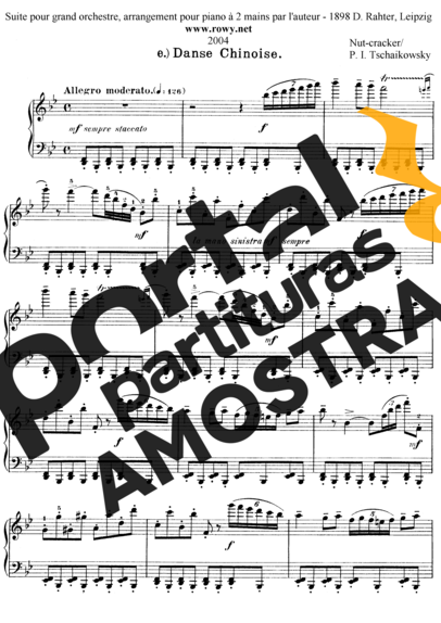 Tchaikovsky  partitura para Piano