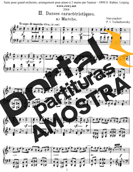 Tchaikovsky  partitura para Piano