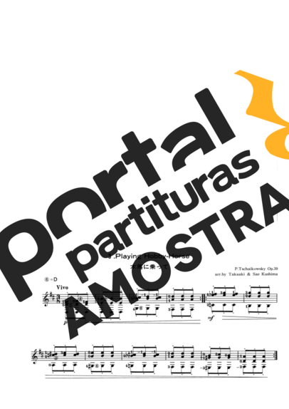 Tchaikovsky Playing Hobby Horse partitura para Violão