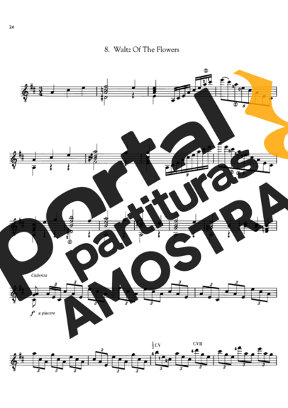 Tchaikovsky Waltz Of The Flowers partitura para Violão