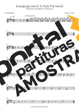 Tears For Fears  partitura para Clarinete (Bb)