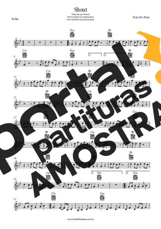 Tears For Fears  partitura para Violão