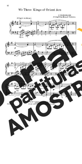 Christmas Songs (Temas Natalinos) We Thre Kings Of Orient Are partitura para Piano