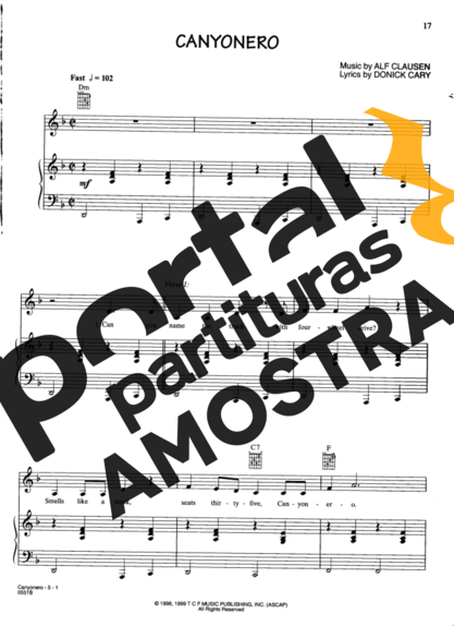 Movie Soundtracks (Temas de Filmes) Canyonero (The Simpsons) partitura para Piano