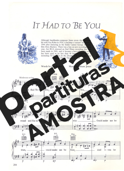 Movie Soundtracks (Temas de Filmes) It Had To Be You partitura para Piano