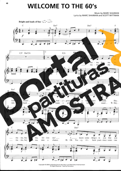 Musicals (Temas de Musicais) Welcome To The 60s(Hairspray) partitura para Piano