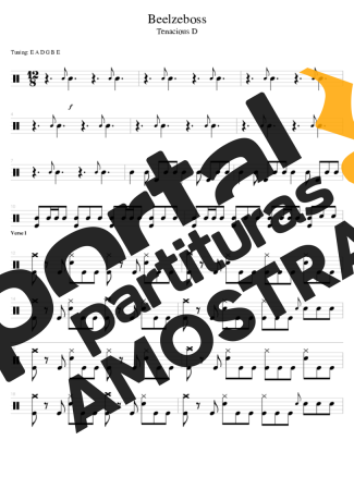Tenacious D Beelzeboss partitura para Bateria
