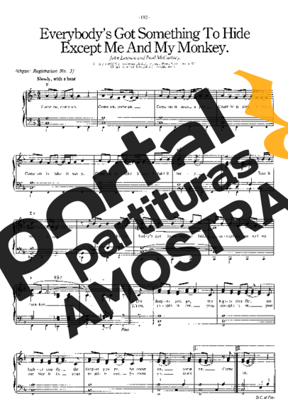 The Beatles  partitura para Piano