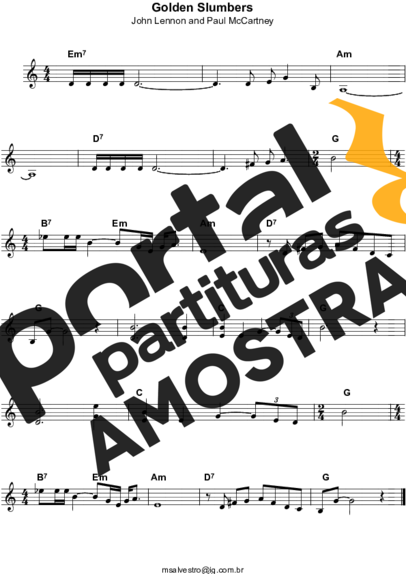 The Beatles Golden Slumbers partitura para Teclado