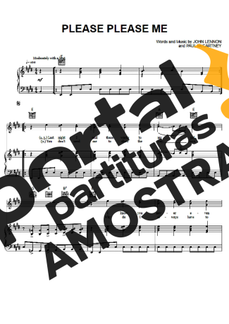 The Beatles Please Please Me partitura para Piano
