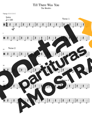 The Beatles Till There Was You partitura para Bateria