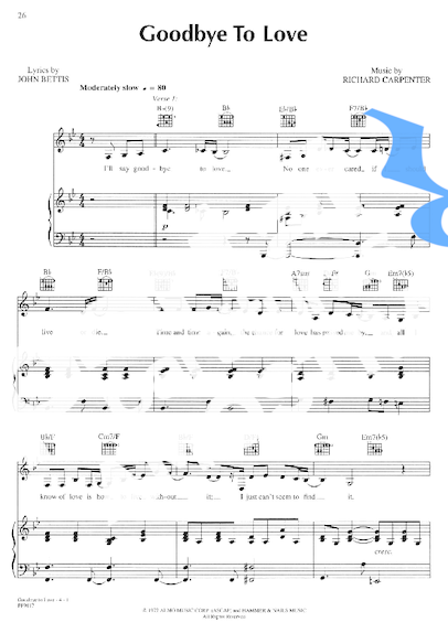 The Carpenters  partitura para Piano