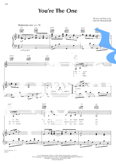 The Carpenters You Are the One partitura para Piano