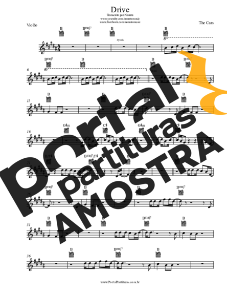 The Cars Drive partitura para Violão