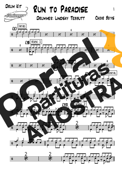 The Choirboys  partitura para Bateria