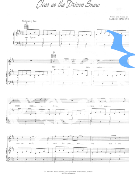 The Doobie Brothers  partitura para Piano