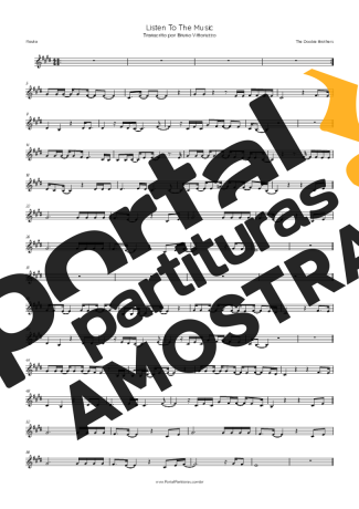 The Doobie Brothers Listen To The Music partitura para Flauta Transversal