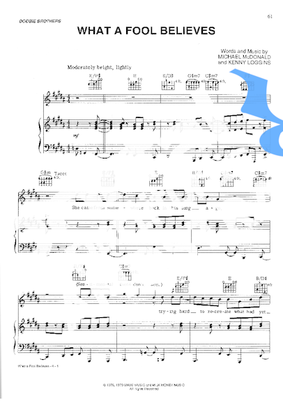 The Doobie Brothers  partitura para Piano