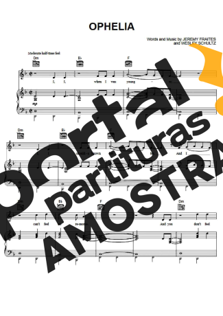 The Lumineers Ophelia partitura para Piano