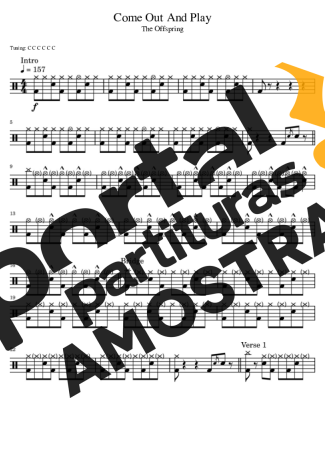 The Offspring  partitura para Bateria