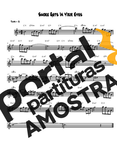 The Platters Smoke Get in Your Eyes partitura para Saxofone Alto (Eb)