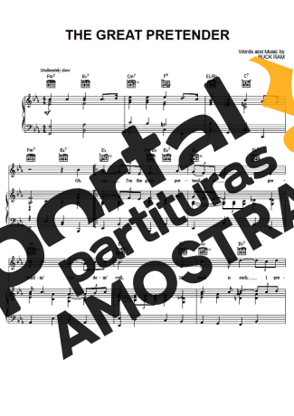 The Platters The Great Pretender partitura para Piano