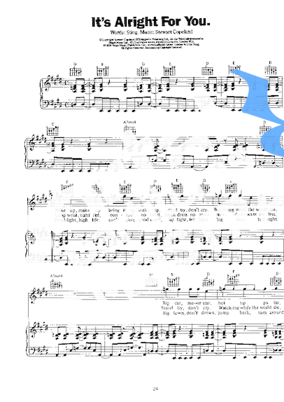 The Police  partitura para Piano