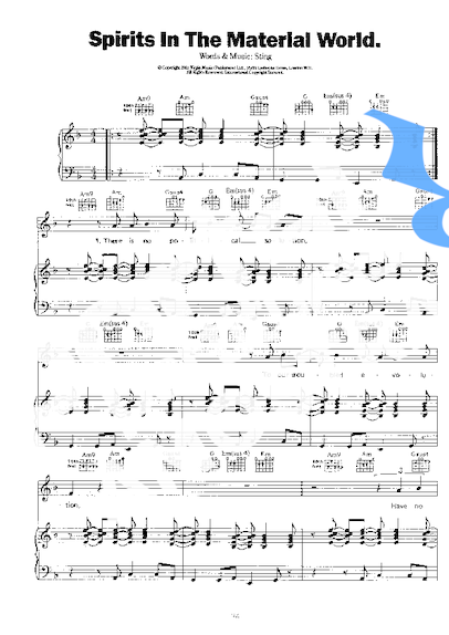 The Police Spirits In The Material World partitura para Piano