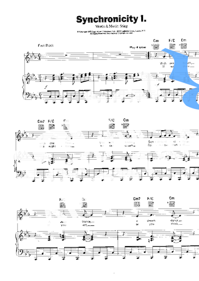 The Police Synchronicity I partitura para Piano