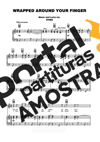 The Police Wrapped Around Your Finger partitura para Piano