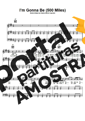 The Proclaimers Im Gonna Be (500 Miles) partitura para Piano