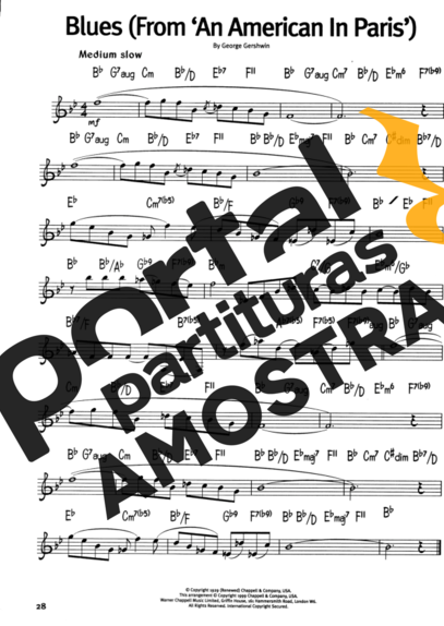The Real Book Of Blues Blues (From An American In Paris) partitura para Teclado