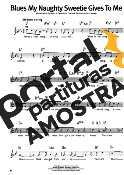 The Real Book Of Blues Blues My Naughty Sweetie Gives To Me partitura para Gaita