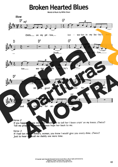 The Real Book Of Blues Broken Hearted Blues partitura para Teclado