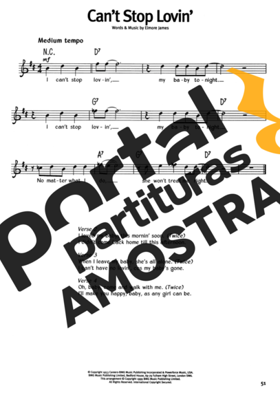 The Real Book Of Blues Cant Stop Lovin You partitura para Gaita