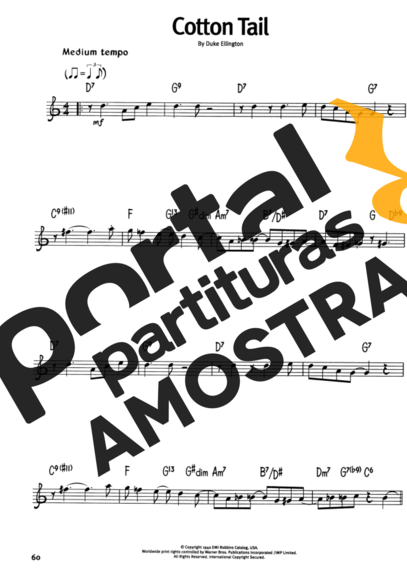 The Real Book Of Blues Cotton Tail partitura para Teclado