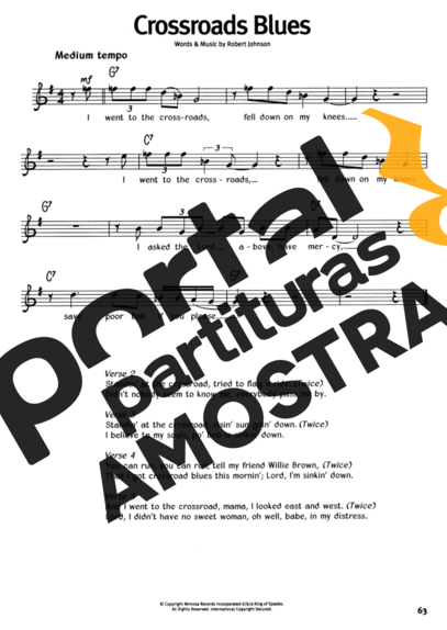 The Real Book Of Blues Crossroads Blues partitura para Gaita